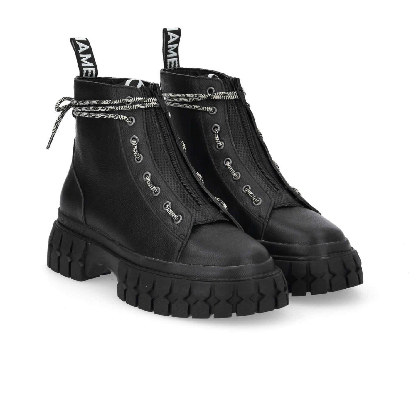 GRAVITEE ZIP BOOTS W  -  NAPPA GRAIN  - NERO